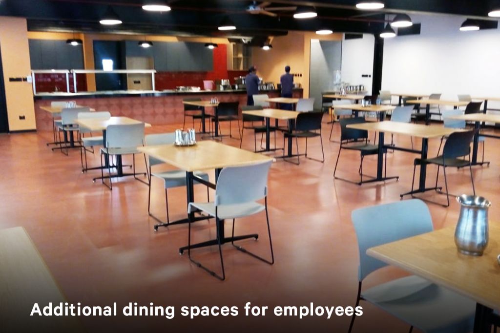 Additional dining spaces for employees