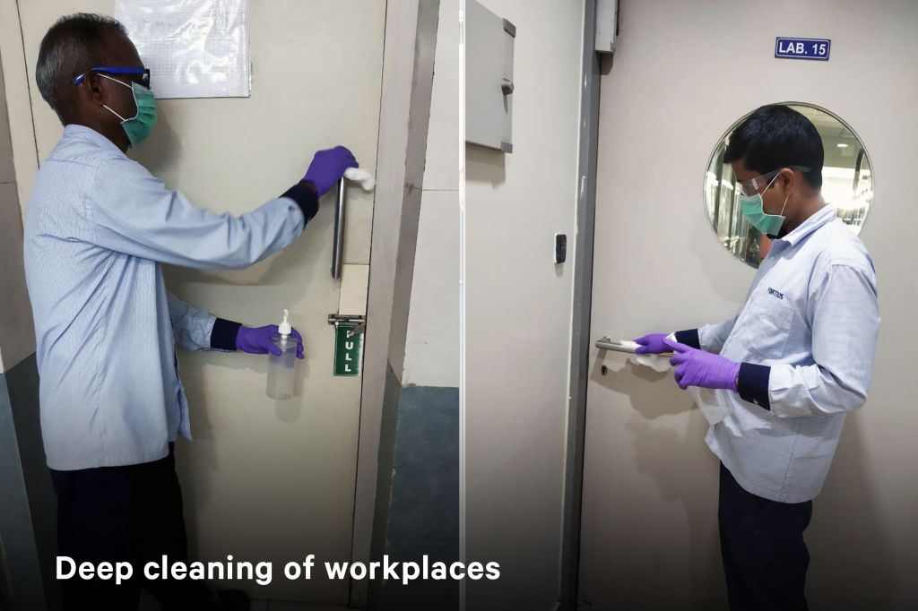 Deep cleaning of workplaces