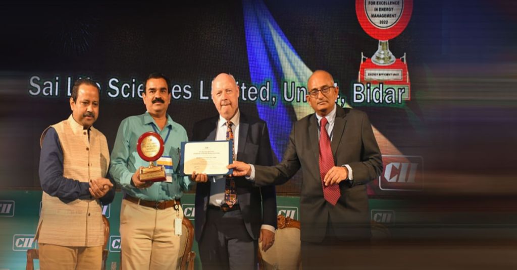 Sai Life Sciences wins National Award for Excellence in Energy Management for the third consecutive year