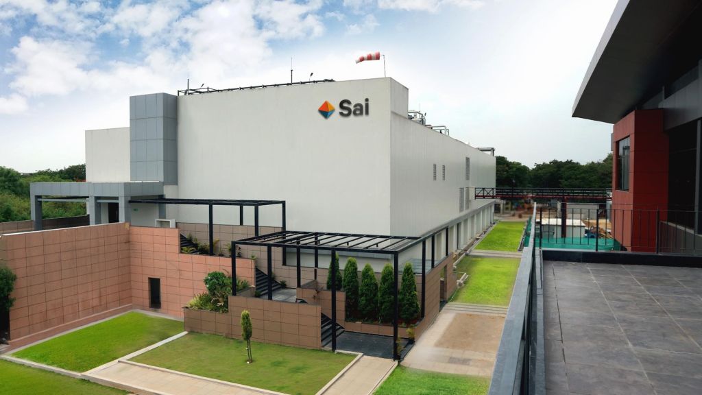Sai Life Sciences' Biology Building at the Hyderabad Integrated Campus, a cutting-edge facility for advanced biological research and drug discovery.